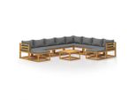Syfax™ Set Divani Da Giardino 11 Pz Con Cuscini In Massello Di Acacia