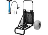 Carrello Da Spiaggia Carrello Manuale Per Sabbia, Carrello Da Spiaggia Con Portata Di 74,84 Kg, Carrello Da Sabbia Pieghevole In Alluminio Regolabile In Altezza Da 685 A 1135 Mm, Carrello Robusto Per La Spiaggia