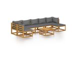 Syfax™ Set Divani Da Giardino 8 Pz Con Cuscini In Massello Di Acacia