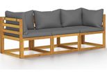Syfax™ Divano Da Giardino A 3 Posti Con Cuscino In Legno Di Acacia