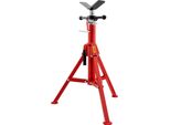 Supporto Per Tubi Con Testa A V, Capacità 1/8"-12"", Altezza Regolabile 28""-52"", Supporto Per Martinetto Per Tubi Da 2500 Lb. Capacità Di Carico, Cavalletto Pieghevole Portatile Per Tubi, Alloggiamento Acciaio Al Carbonio, Resistente"