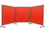 Tenda Per Saldatura A 3 Pannelli 1,8 X 1,8 M Tenda Di Protezione Per Saldatura In Vinile Ignifugo Parete Di Protezione Per Saldatura Con 12 Ruote Girevoli E Protezione Uv A 6 Livelli Coperta Per Saldatura Protezione Per Saldatura Rossa