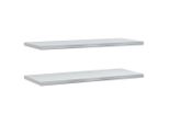 Syfax™ Mensole A Muro 2 Pz 100X40X3 Cm Argento In Acciaio Inossidabile