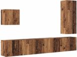 Syfax™ Unità Tv Da Parete 5 Pcs Legno Vecchio Legno Multistrato