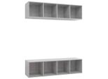 Syfax™ Mobile Tv A Parete 2 Pz Grigio Cemento In Truciolato