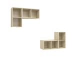 Syfax™ Mobile Tv A Parete 4 Pz Rovere Sonoma In Truciolato
