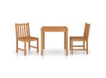 Syfax™ Set Da Pranzo Da Giardino 3 Pz 80X80 Cm In Legno Massello Di Teak