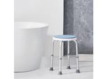 Sgabello Da Doccia Sgabello Da Doccia Regolabile In Altezza Da 360 A 485 Mm, Sgabello Da Bagno Sedile Da Bagno 136,1 Kg Di Portata, Sgabello Da Doccia Stabile Ausilio Da Bagno Telaio In Lega Di Alluminio, Sedile Da Doccia Sgabello Da Bagno Blu