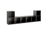 Syfax™ Mobili Tv 4 Pz Grigio Lucido 72X35X36,5 Cm In Legno Multistrato