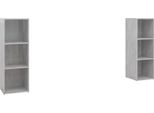 Syfax™ Mobili Tv 2 Pz Grigio Cemento 107X35X37 Cm In Legno Multistrato