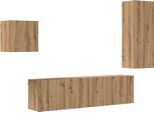 Syfax™ Mobile Tv 4 Pcs Rovere Artigianale Legno Multistrato