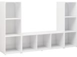 Syfax™ Mobili Tv 3 Pz Bianchi 107X35X37 Cm In Legno Multistrato