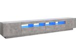 Syfax™ Mobile Porta Tv Con Luci Led Grigio Cemento 260X35X40 Cm