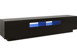 Syfax™ Mobile Porta Tv Con Luci Led Nero 180X35X40 Cm