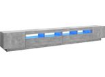 Syfax™ Mobile Porta Tv Con Luci Led Grigio Cemento 300X35X40 Cm