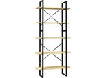 Syfax™ Libreria A 5 Ripiani 80X30X175 Cm In Legno Massello Di Pino