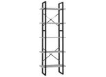 Syfax™ Libreria A 5 Ripiani Grigio Cemento 60X30X175 Cm In Multistrato