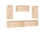 Syfax™ Mobili Porta Tv 5 Pz In Legno Massello Di Pino