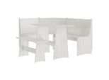 Syfax™ Set Da Pranzo 3 Pz Reine Bianco In Legno Massello Di Pino