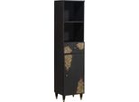 Syfax™ Mobile Da Bagno Nero 38 X 33 X 160 Cm Legno Di Mango Massello