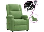 Syfax™ Poltrona Massaggiante Elettrica Verde Chiaro In Velluto