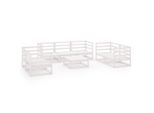Syfax™ Set Divani Da Giardino 8 Pz Bianco In Legno Massello Di Pino