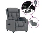 Syfax™ Poltrona Reclinabile Elettrica Grigia In Pelle Finta