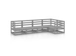 Syfax™ Set Divani Da Giardino 5 Pz Grigio In Legno Massello Di Pino
