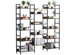 Libreria Rustica Scaffale In Piedi Scaffale In Metallo 6 Livelli 176X30X176Cm