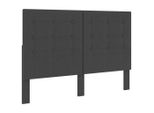 Syfax™ Testiera Letto Trapuntata Grigio Scuro In Tessuto 140X200 Cm
