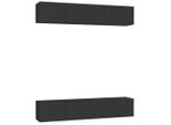 Syfax™ Mobili Porta Tv 4 Pz Neri 80X30X30 Cm In Legno Multistrato