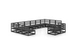 Syfax™ Set Divani Da Giardino 12 Pz In Legno Massello Di Pino
