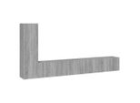 Syfax™ Set Mobili Porta Tv 3 Pz Grigio Sonoma In Legno Multistrato