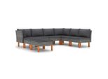 Syfax™ Set Divani Da Giardino 8 Pz Con Cuscini In Polyrattan Grigio