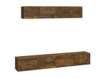 Syfax™ Set Di Mobili Porta Tv 4 Pz Rovere Fumo In Legno Multistrato