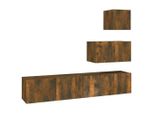 Syfax™ Set Di Mobili Porta Tv 4 Pz Rovere Fumo In Legno Multistrato