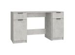 Syfax™ Scrivania Con Mobile Laterale Grigio Cemento Legno Multistrato