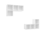 Syfax™ Mobili Tv A Parete 4 Pz Bianco In Legno Multistrato