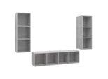 Syfax™ Set Porta Tv 3 Pz Grigio Cemento In Truciolato