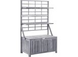 Syfax™ Contenitore Con Traliccio Grigio 99X55X160 Cm In Legno Acacia