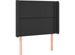 Syfax™ Testiera Ad Orecchio Nera 103X16X118/128 Cm In Pelle Finta