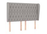 Syfax™ Testiera Ad Orecchio Grigio Chiaro 147X23X118/128 Cm In Tessuto