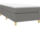 Syfax™ Struttura Letto A Rete A Molle Grigio Scuro 100X200 Cm Tessuto