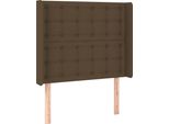 Syfax™ Testiera Ad Orecchio Marrone Scuro 93X16X118/128 Cm In Tessuto
