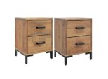 Syfax™ Comodini 2 Pz 36X30X45 Cm In Legno Massello Di Pino