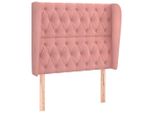 Syfax™ Testiera Ad Orecchio Rosa 93X23X118/128 Cm In Velluto