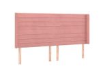 Syfax™ Testiera Ad Orecchio Rosa 203X16X118/128 Cm In Velluto