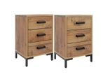 Syfax™ Comodini 2 Pz 40X30X55 Cm In Legno Massello Di Pino