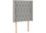 Syfax™ Testiera Ad Orecchio Grigio Chiaro 83X16X118/128 Cm In Tessuto