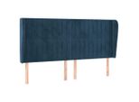 Syfax™ Testiera Ad Orecchio Blu Scuro 163X23X118/128 Cm In Velluto